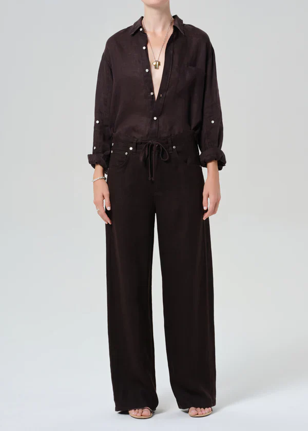 Kayla Shrunken Linen Shirt - Image 4