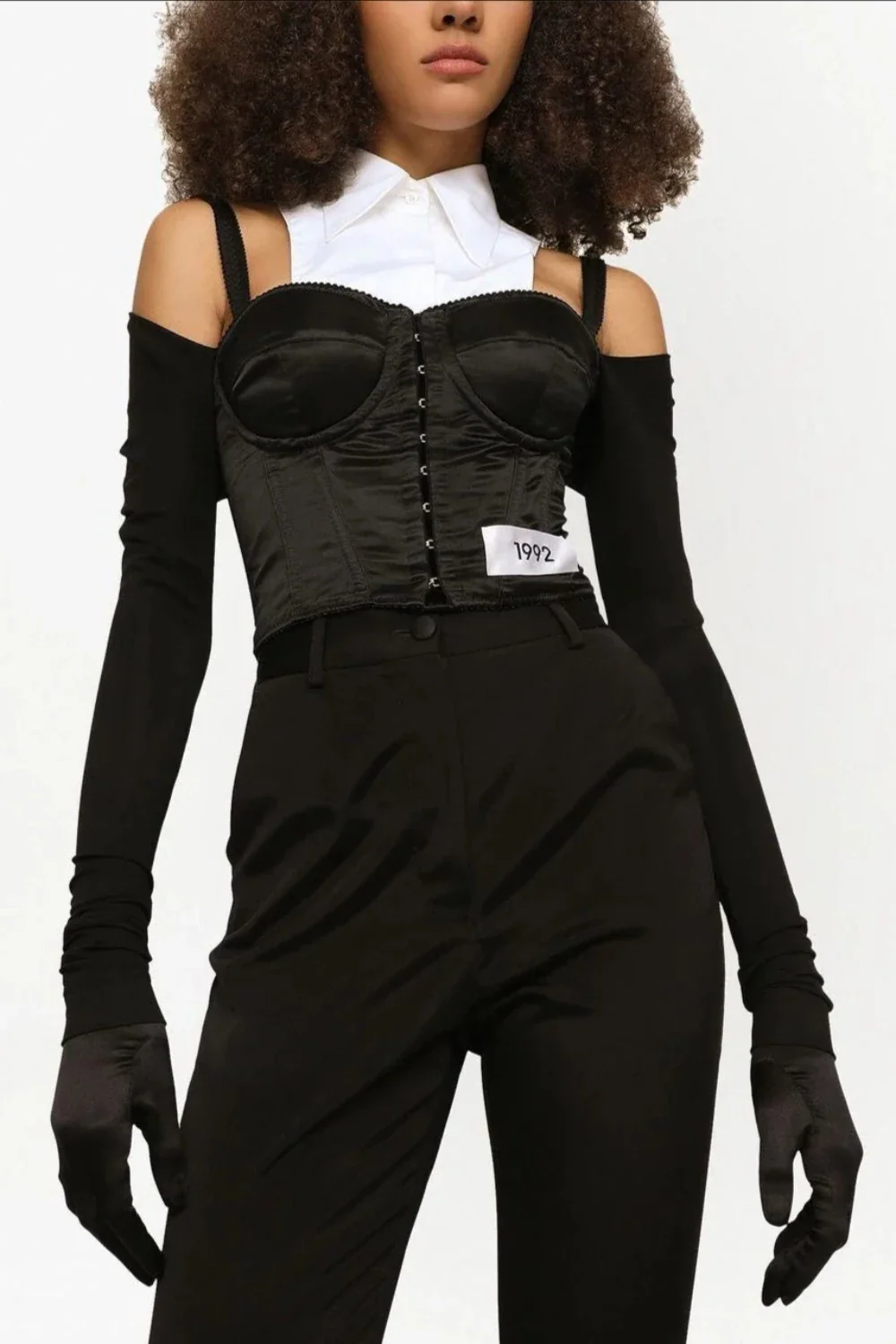 Kim Dolce & Gabbana Jersey Satin and Poplin Corset top (Final Sale) - Image 4
