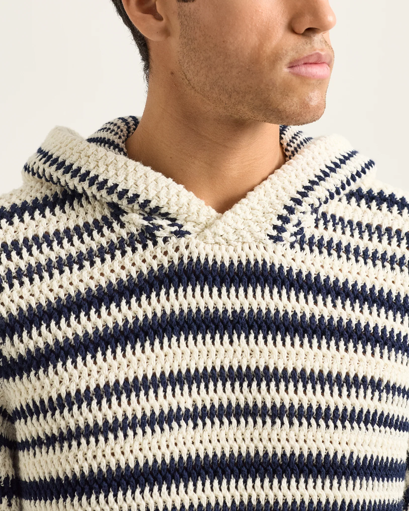 Kirk Stripe Jumper White Sand/ Night iris - Image 3