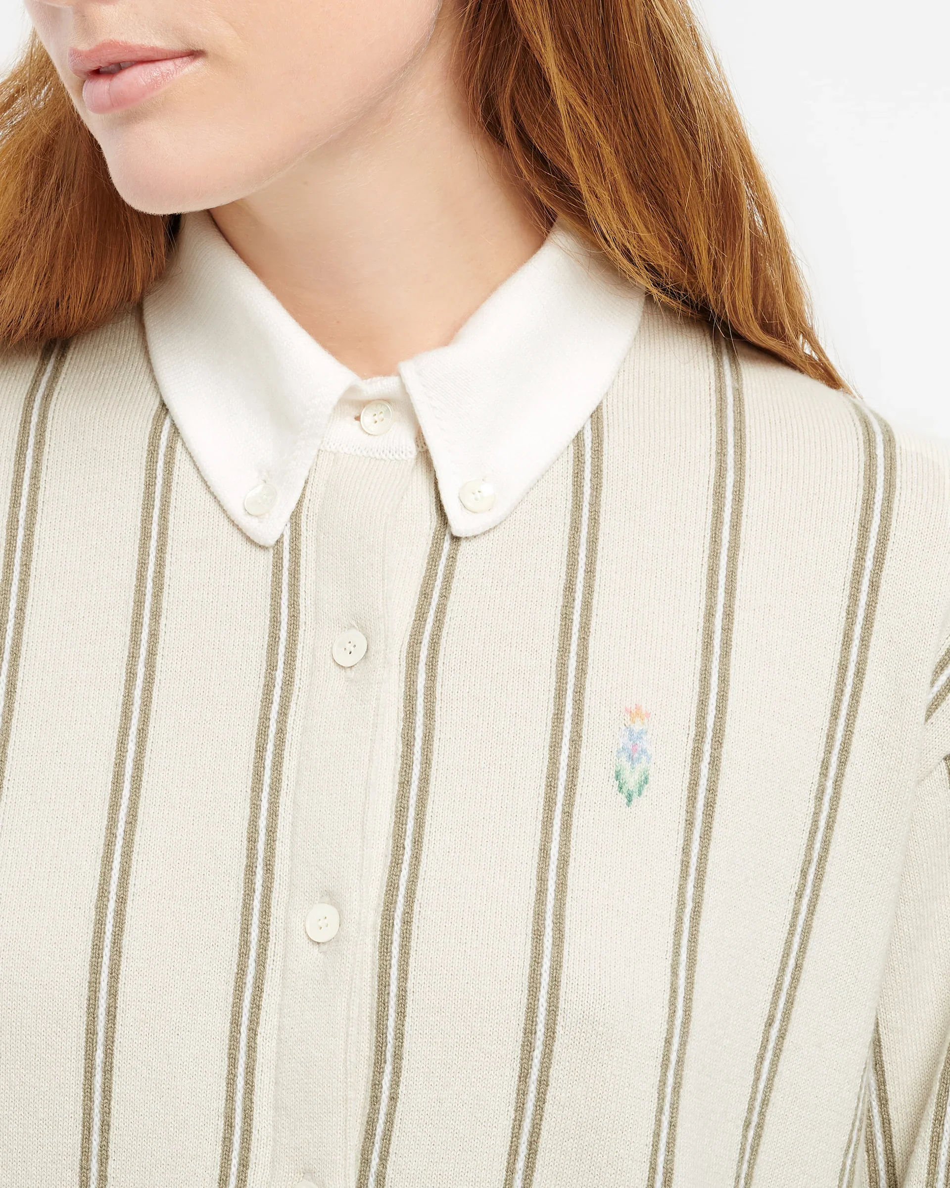 Ladies LS Shirt Oxford Wide Stripe (Final Sale) - Image 5