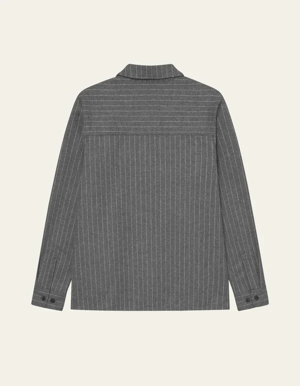 Layton Pinstripe Mouline Overshirt - Image 5