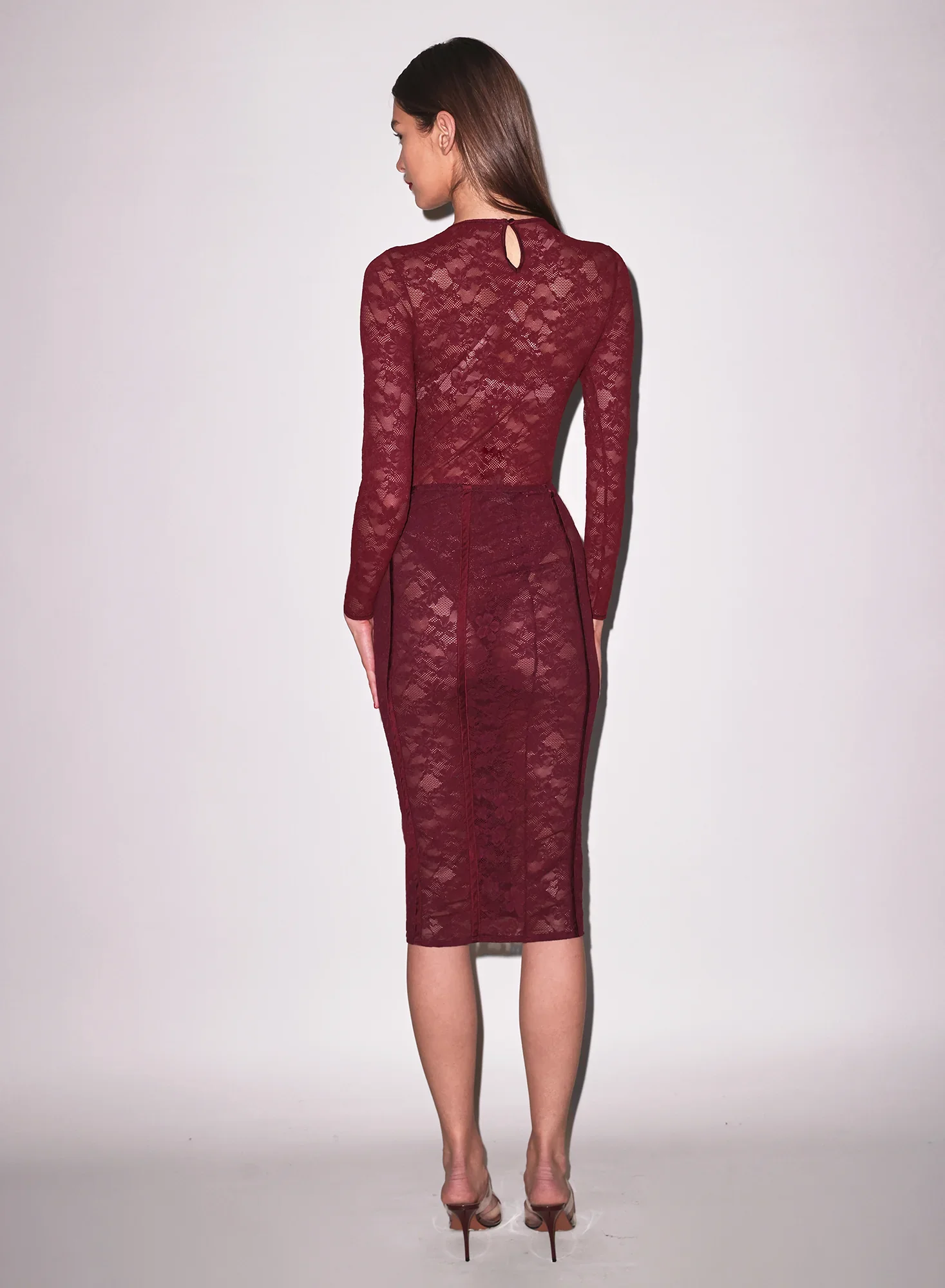 Le Stretch Lace Pencil Skirt - Image 4