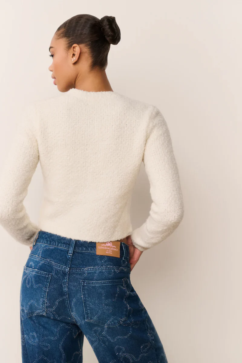 Leocadia Wool-Blend Embellished Cardigan - Image 4