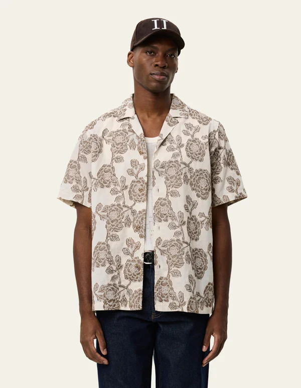 Lesley Flower Jacquard SS Shirt - Image 2