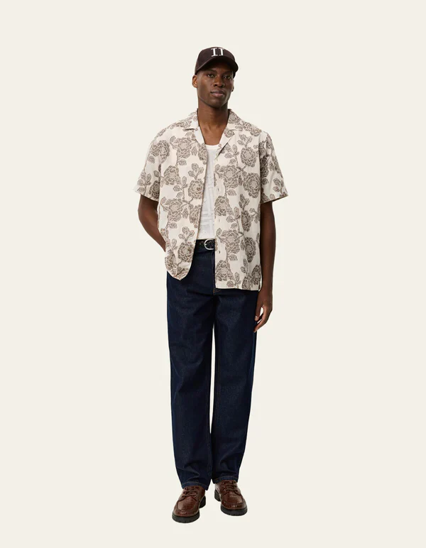 Lesley Flower Jacquard SS Shirt - Image 4