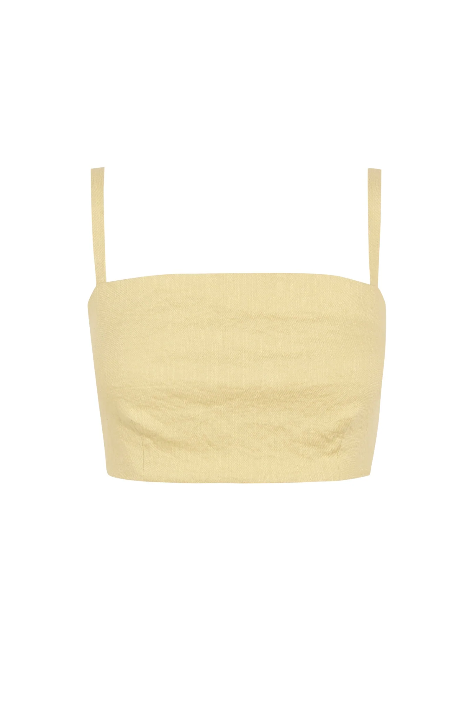 Limon Pale Yellow Bustier Top (Final Sale) - Image 3