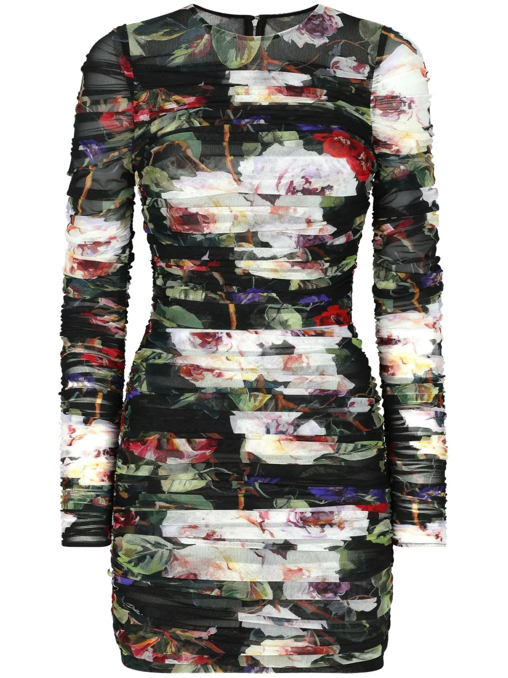 Long Sleeve Black Floral Dress (Final Sale) - Image 2