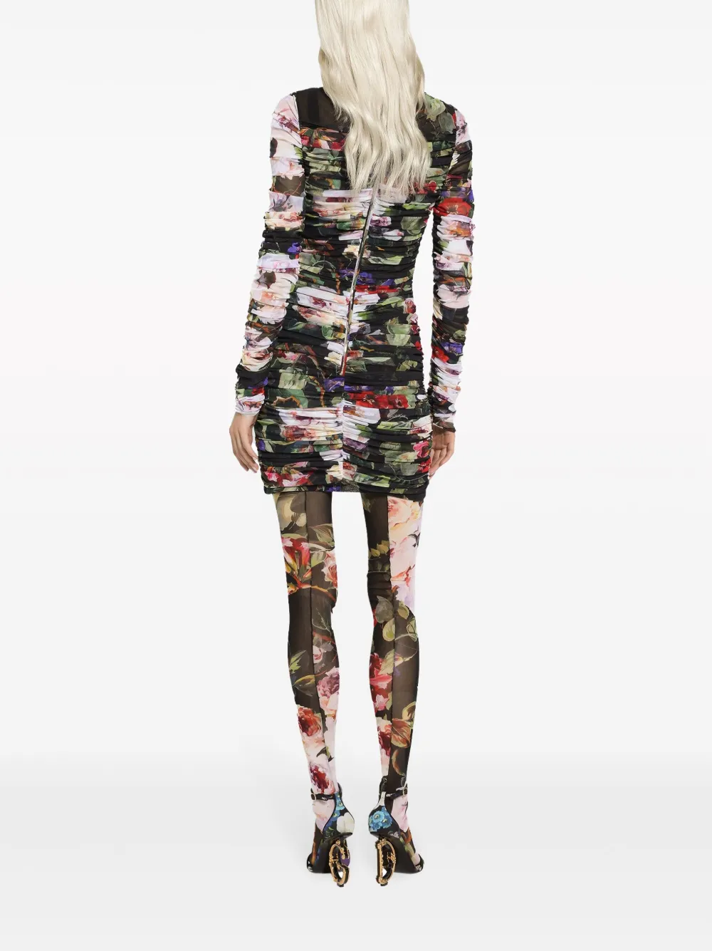 Long Sleeve Black Floral Dress (Final Sale) - Image 3