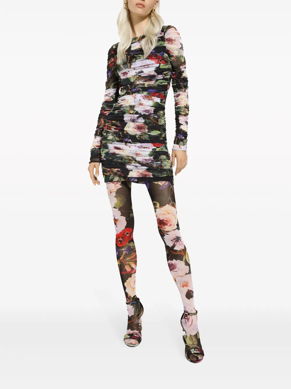 Long Sleeve Black Floral Dress (Final Sale) - Image 4