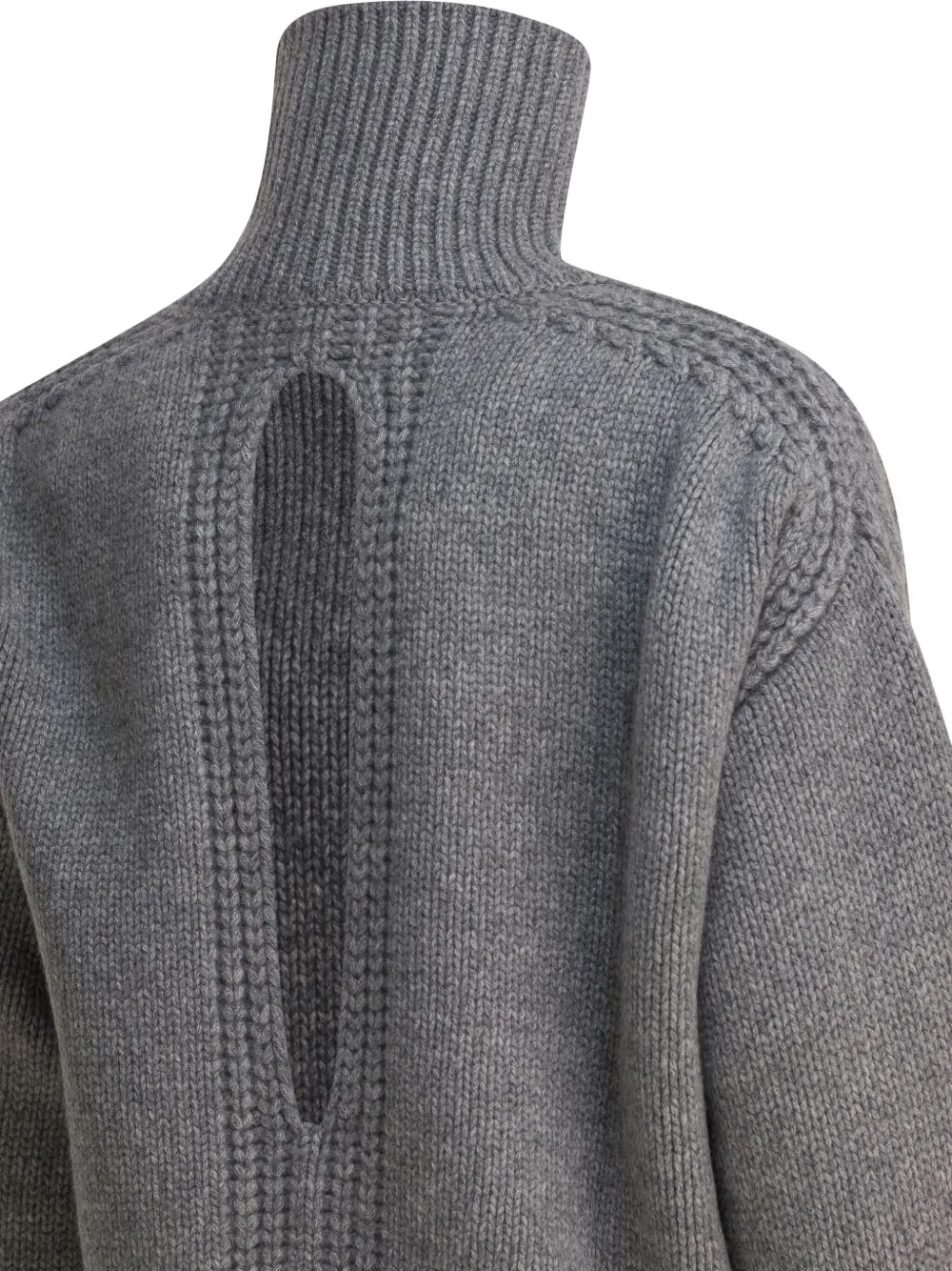 Gaia High Neck Sweater with Back Slit - Image 2