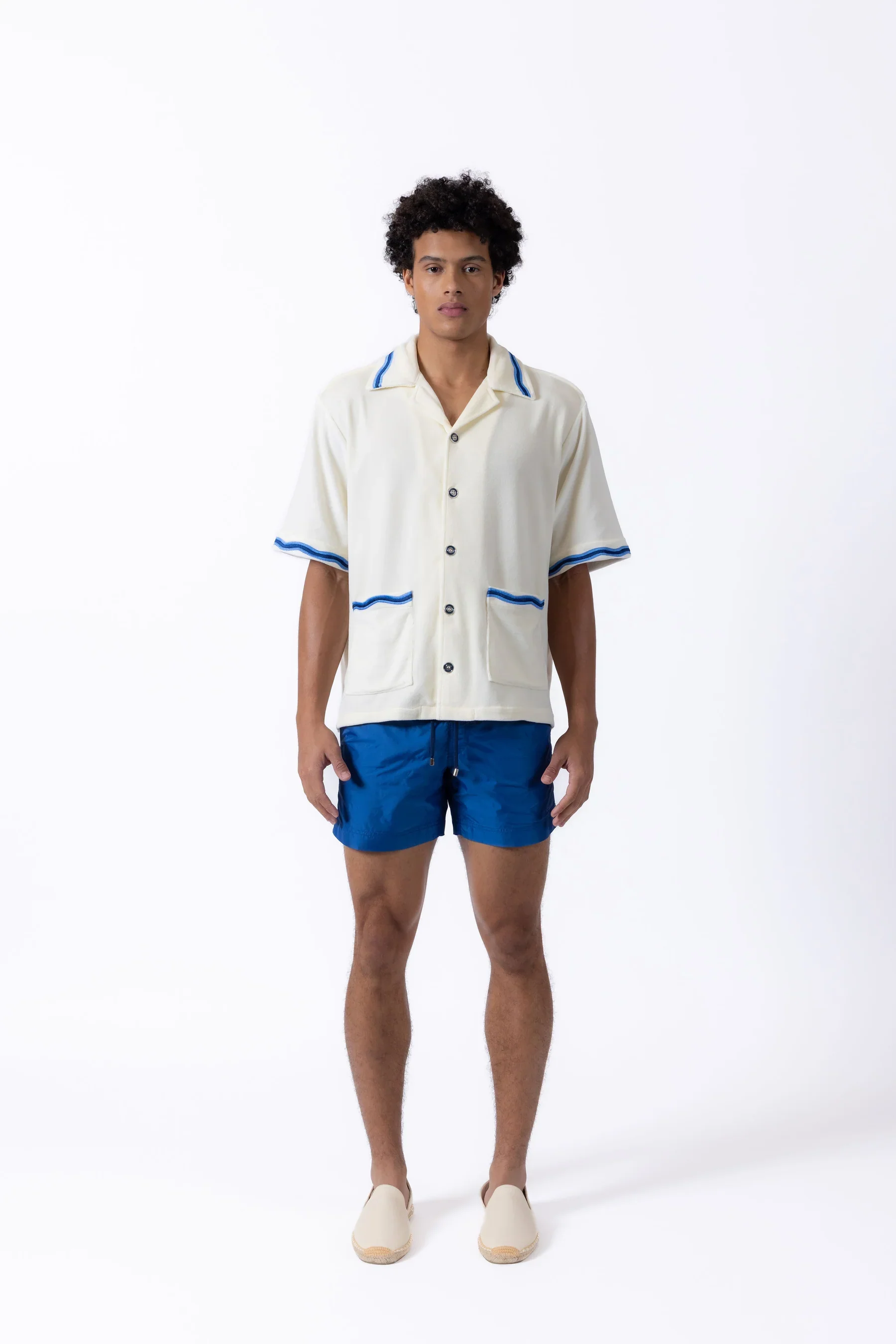 Luka Wave Embroidered Terry Shirt - Image 2