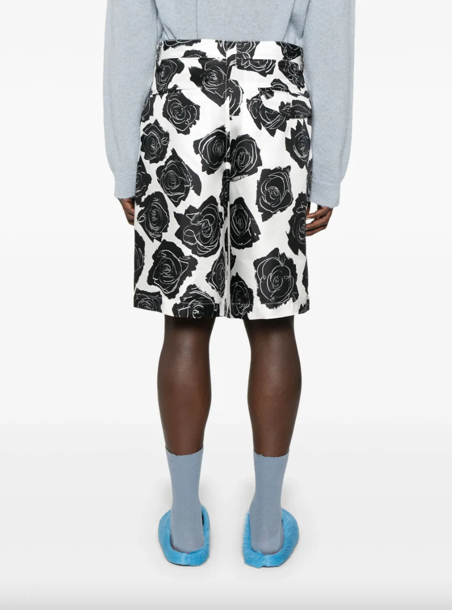 Luna Silk Twill Shorts Lily White (Final Sale) - Image 4