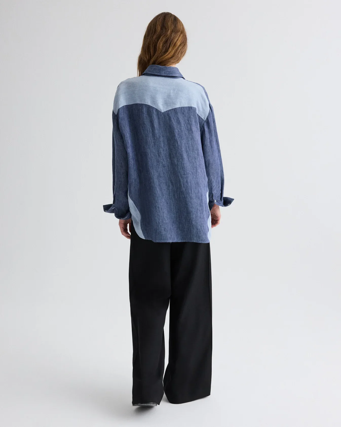 Austin Shirt in Washed Hemp Denim - Image 5
