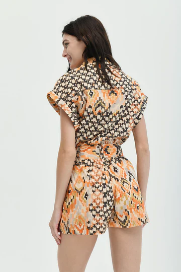 Marcia Organic Cotton Playsuit Haral Brown (Final Sale) - Image 3