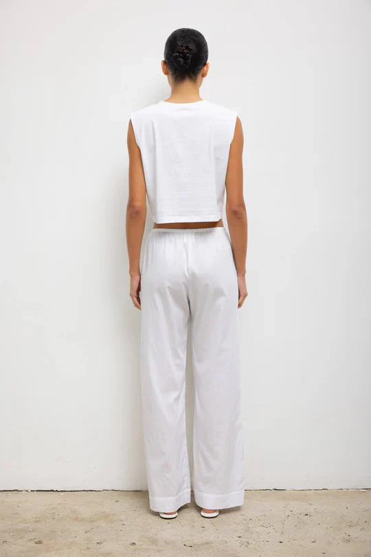 Margo Sleeveless Henley White - Image 3