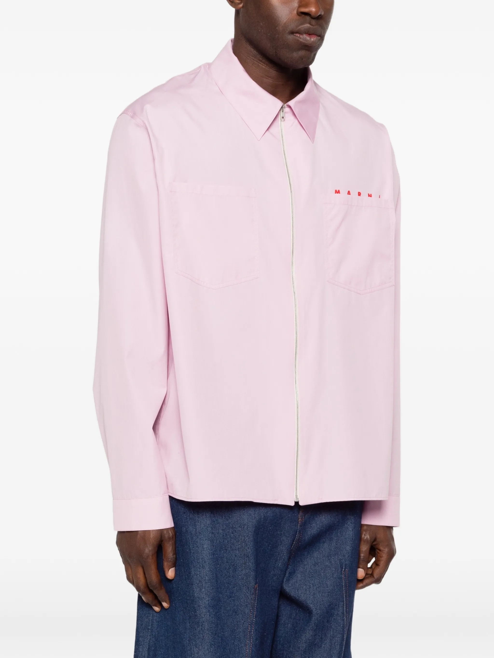 Marni Logo Organic Poplin Shirt - Image 4