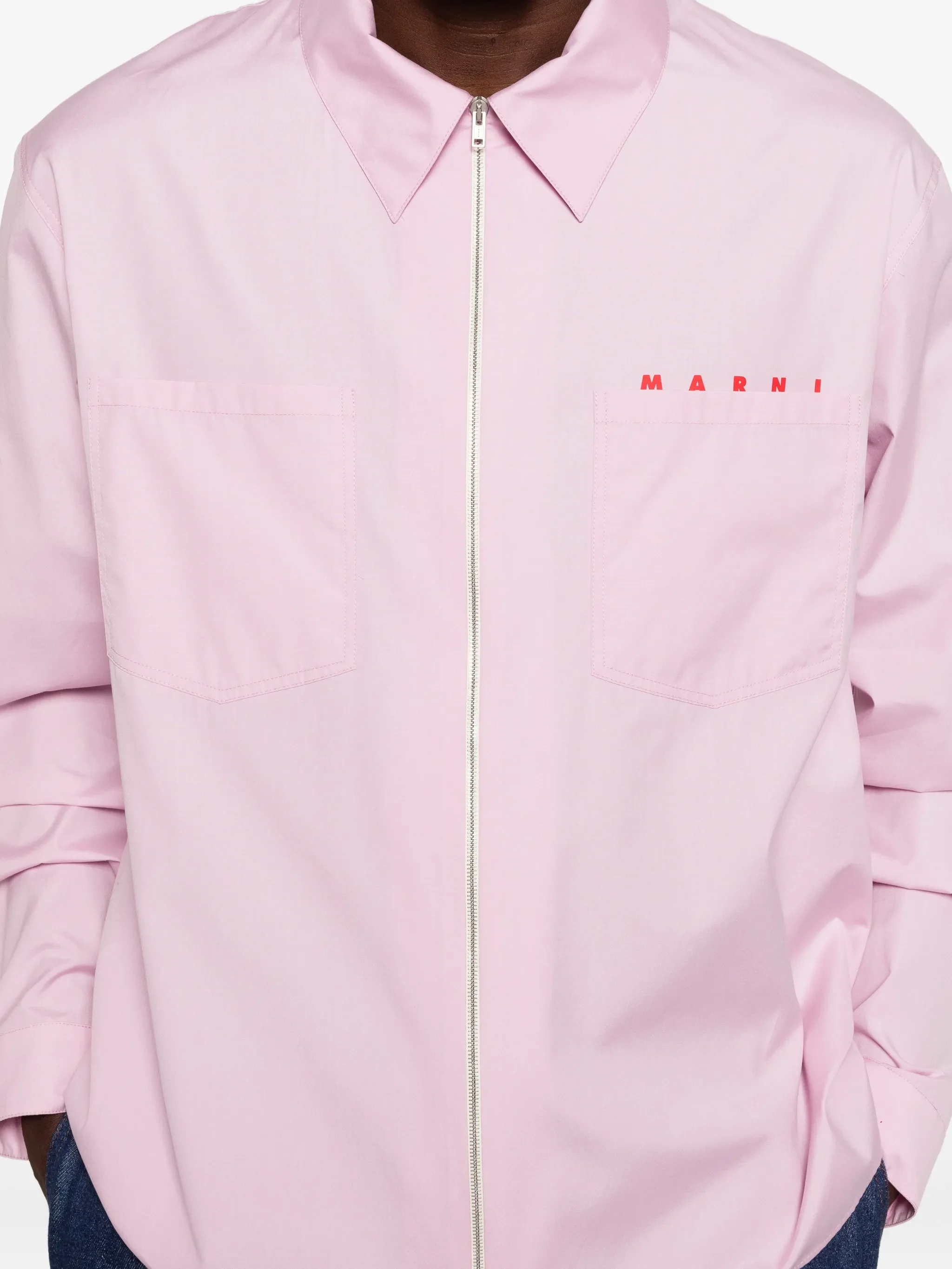 Marni Logo Organic Poplin Shirt - Image 5