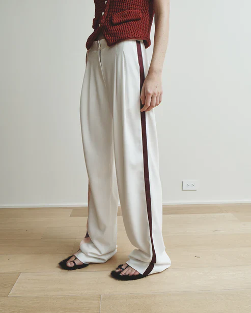 Mateo Pants Ecru-Purple - Image 2
