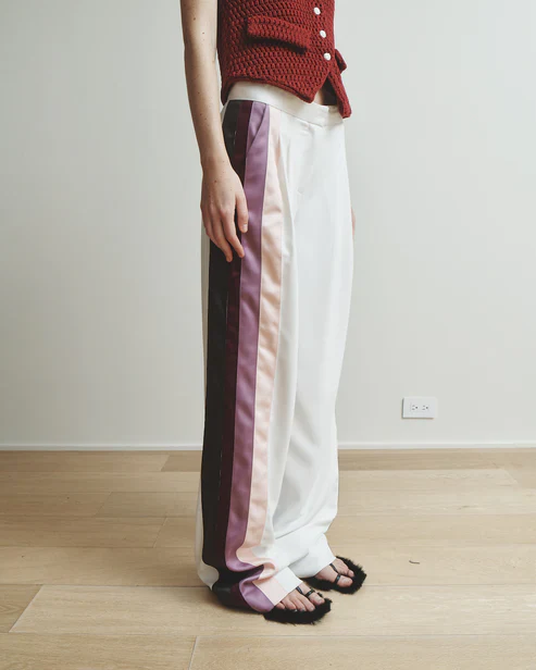 Mateo Pants Ecru-Purple - Image 3
