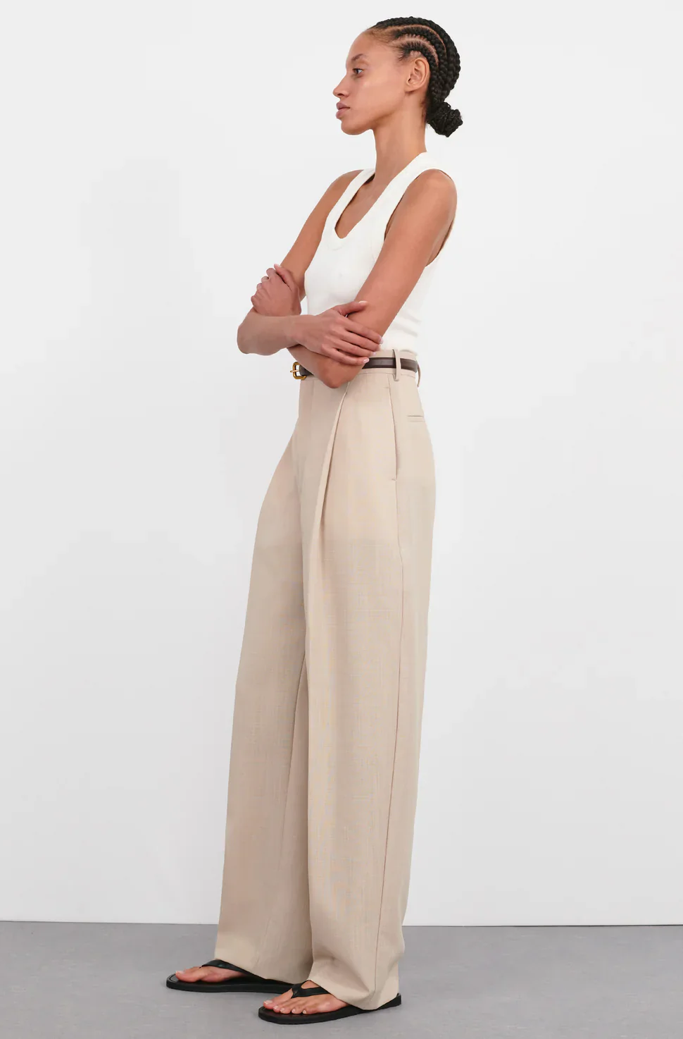 Mid Rise Trouser Sand - Image 2