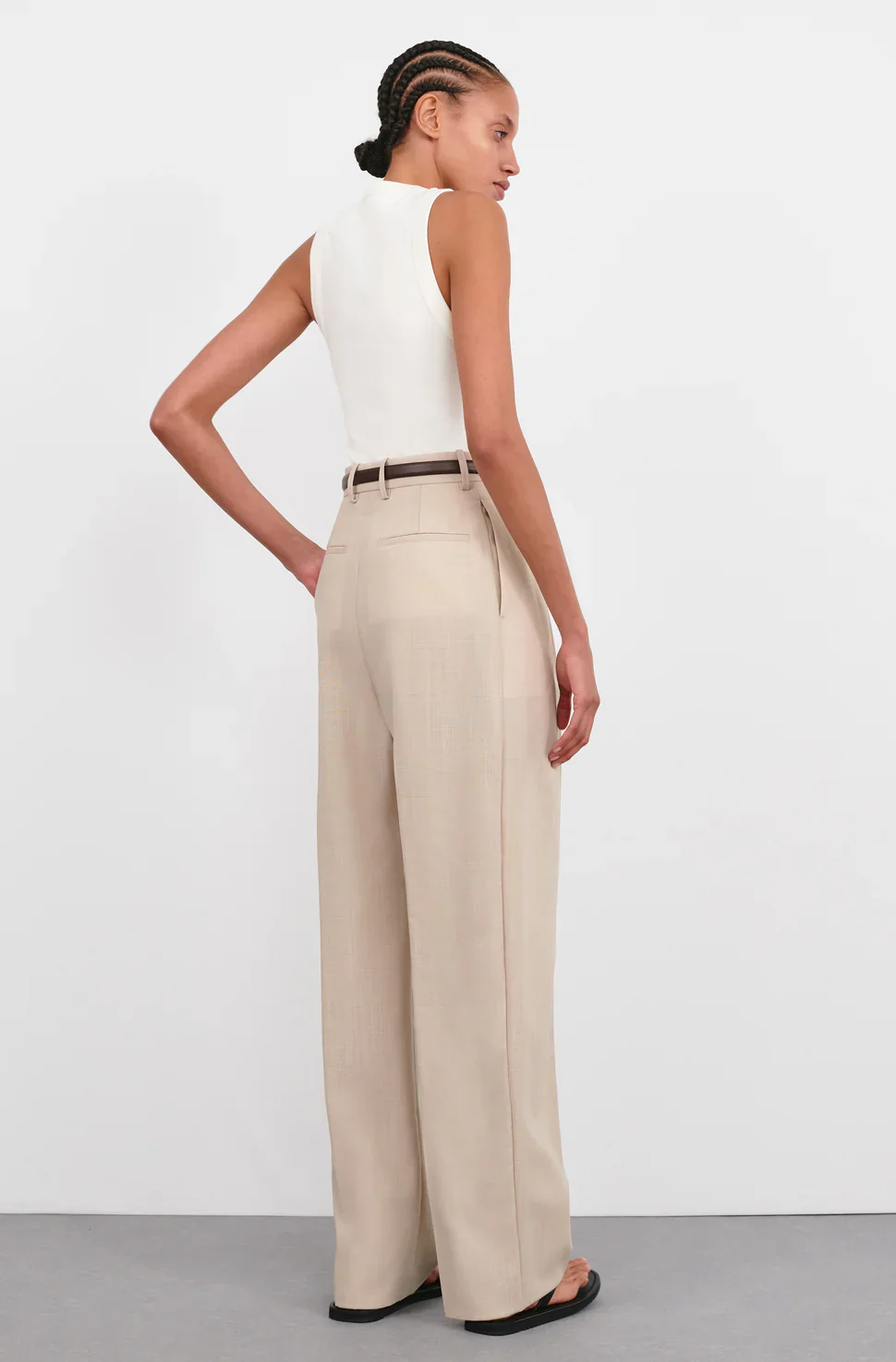 Mid Rise Trouser Sand - Image 3