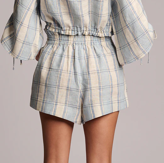 Mira Short Blue Plaid - Image 3