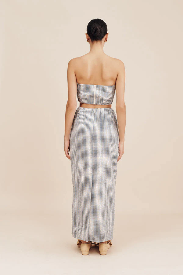 Mira Strapless Crop Top Gingham (Final Sale) - Image 2