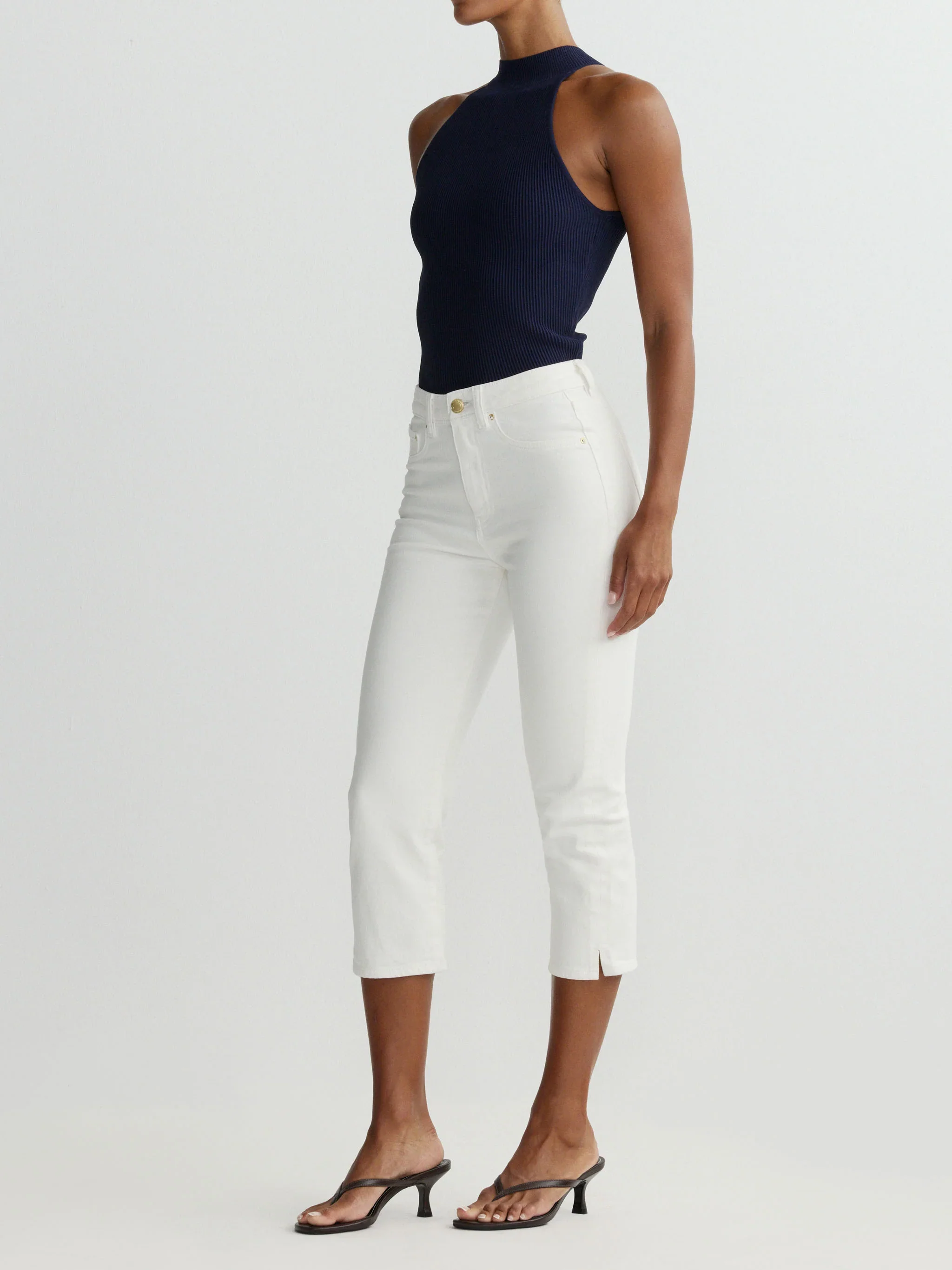 Mock Neck Top Bright Navy - Image 2