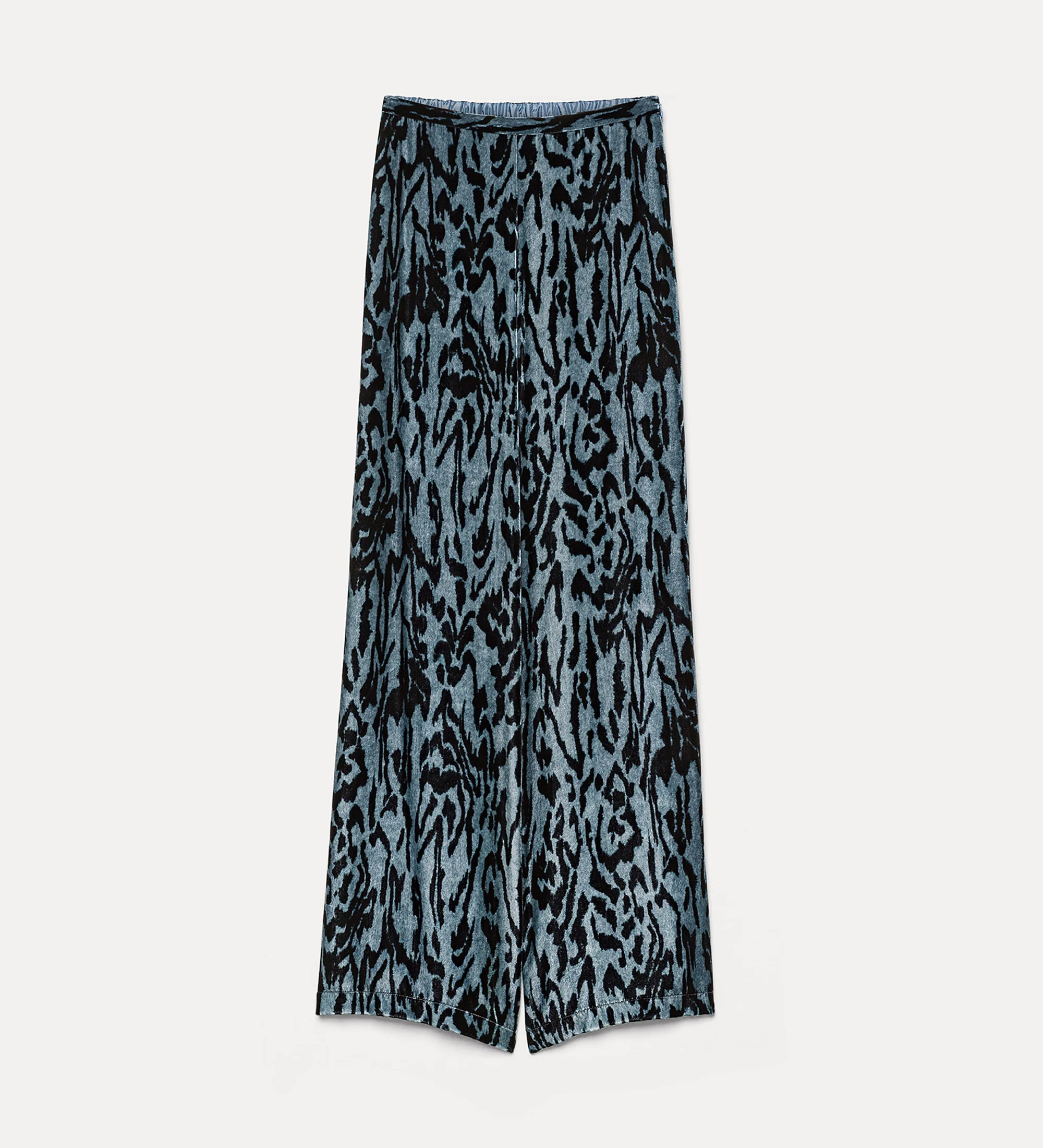 "Moiree" Print Velvet Pants - Image 5