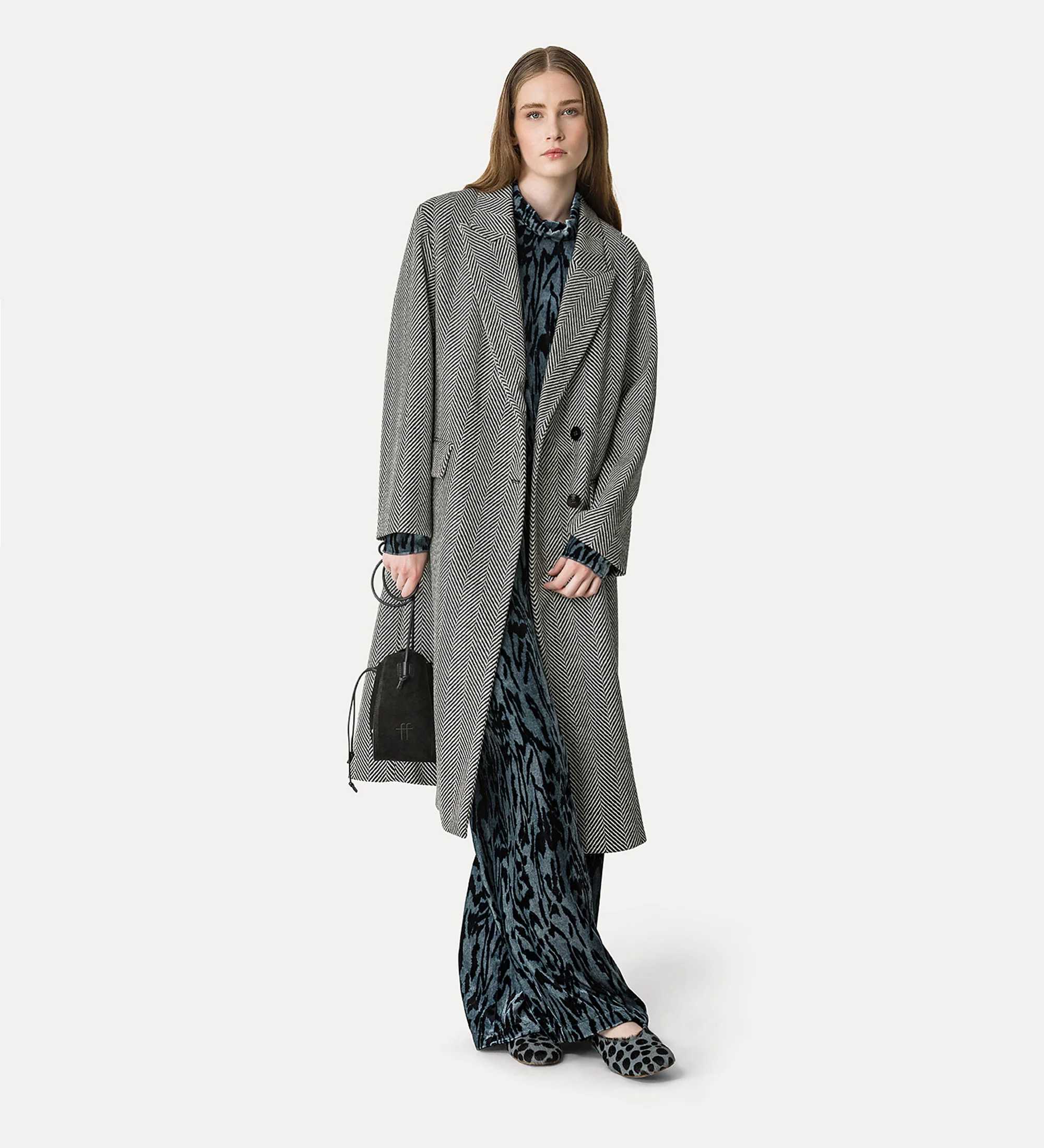 "Moiree" Print Velvet Turtleneck Shirt - Image 5