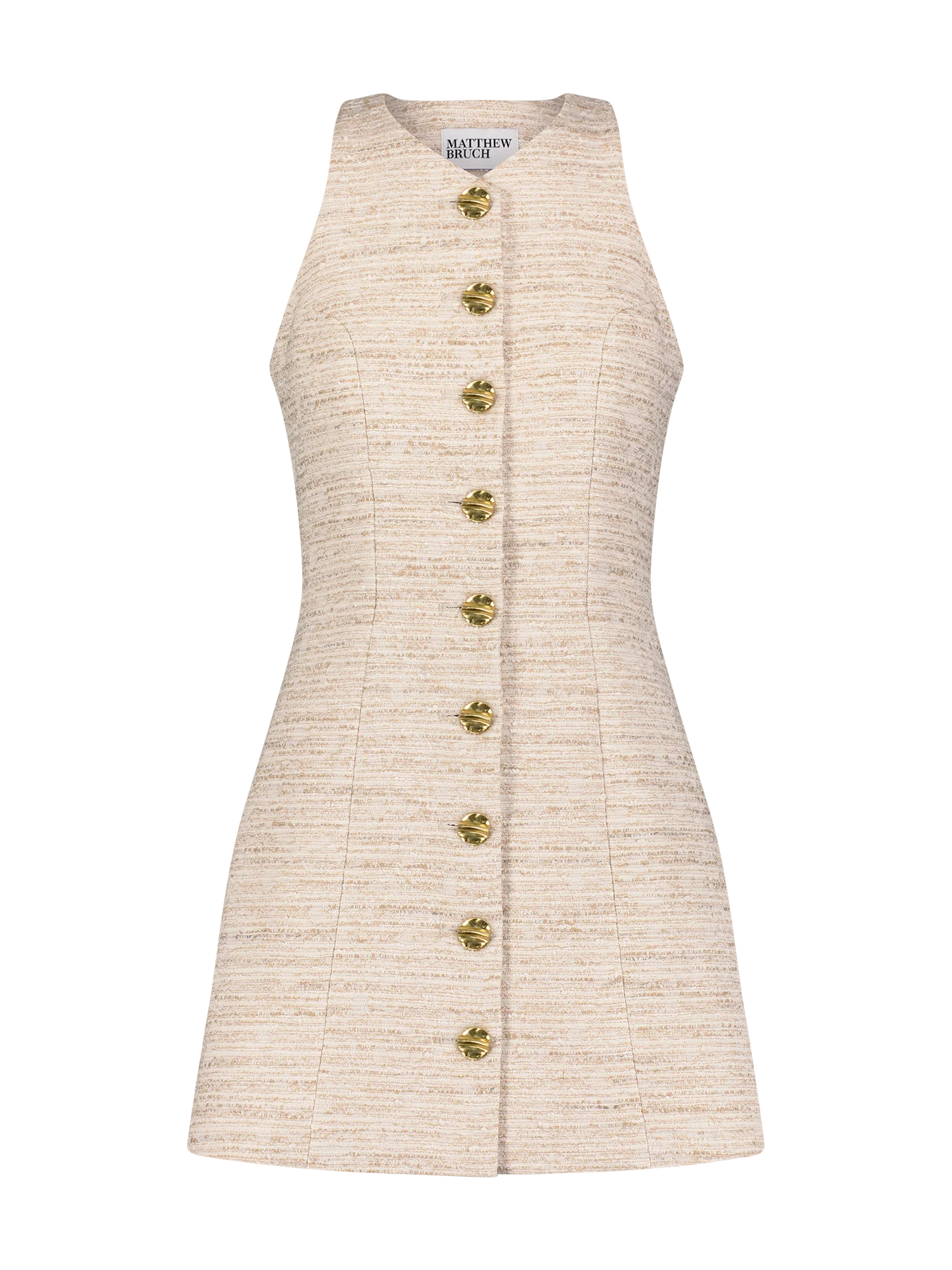 Natural Tweed Vest Mini Dress (Final Sale) - Image 2