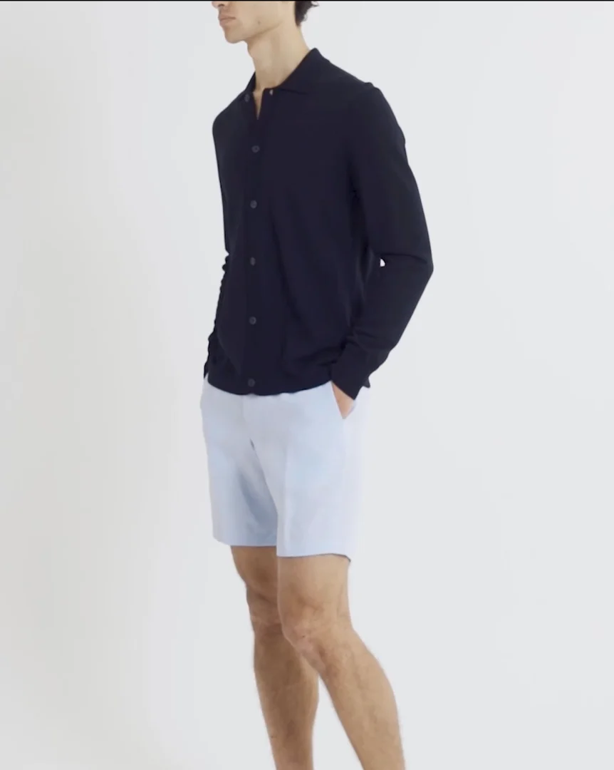 Norwish Italian Linen Short Springwater Blue - Image 2