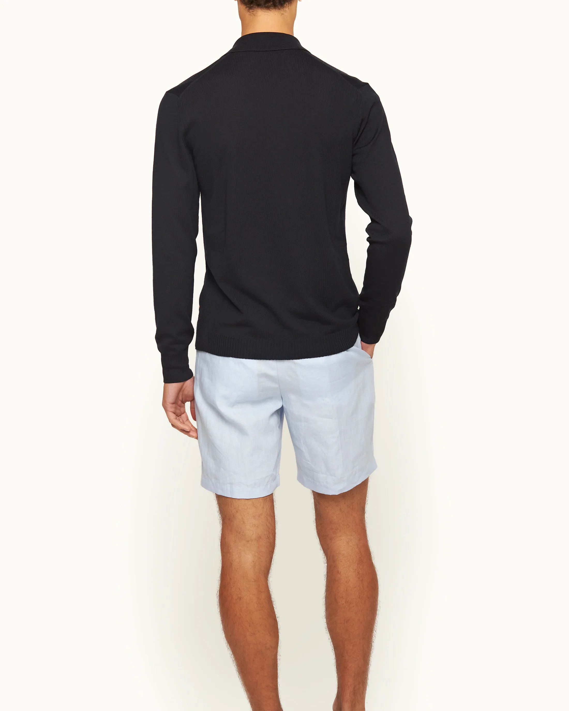 Norwish Italian Linen Short Springwater Blue - Image 3