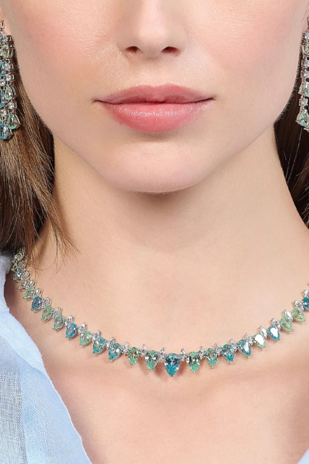 Ocean Sapphire Infinity Necklace - Image 3