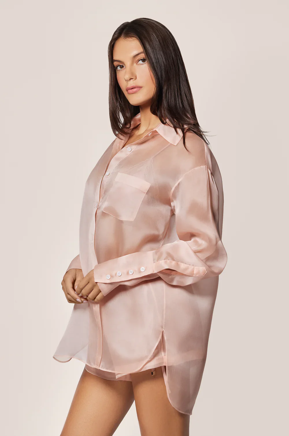 Organza Long Sleeve Shirt Buff - Image 2