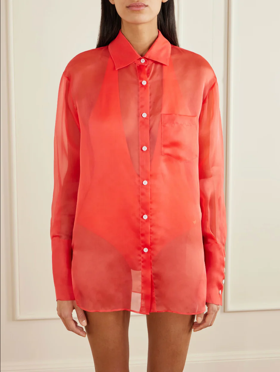 Organza Ls Shirt Pamplemousse - Image 3
