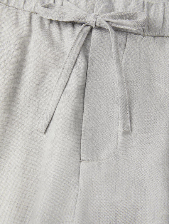 Oscar Linen Chinos Light Melange Grey - Image 4