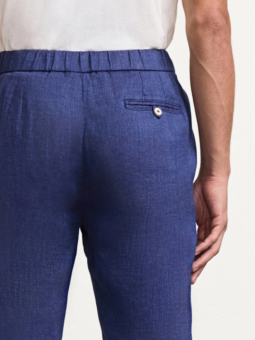 Oscar Linen Chinos Navy - Image 2