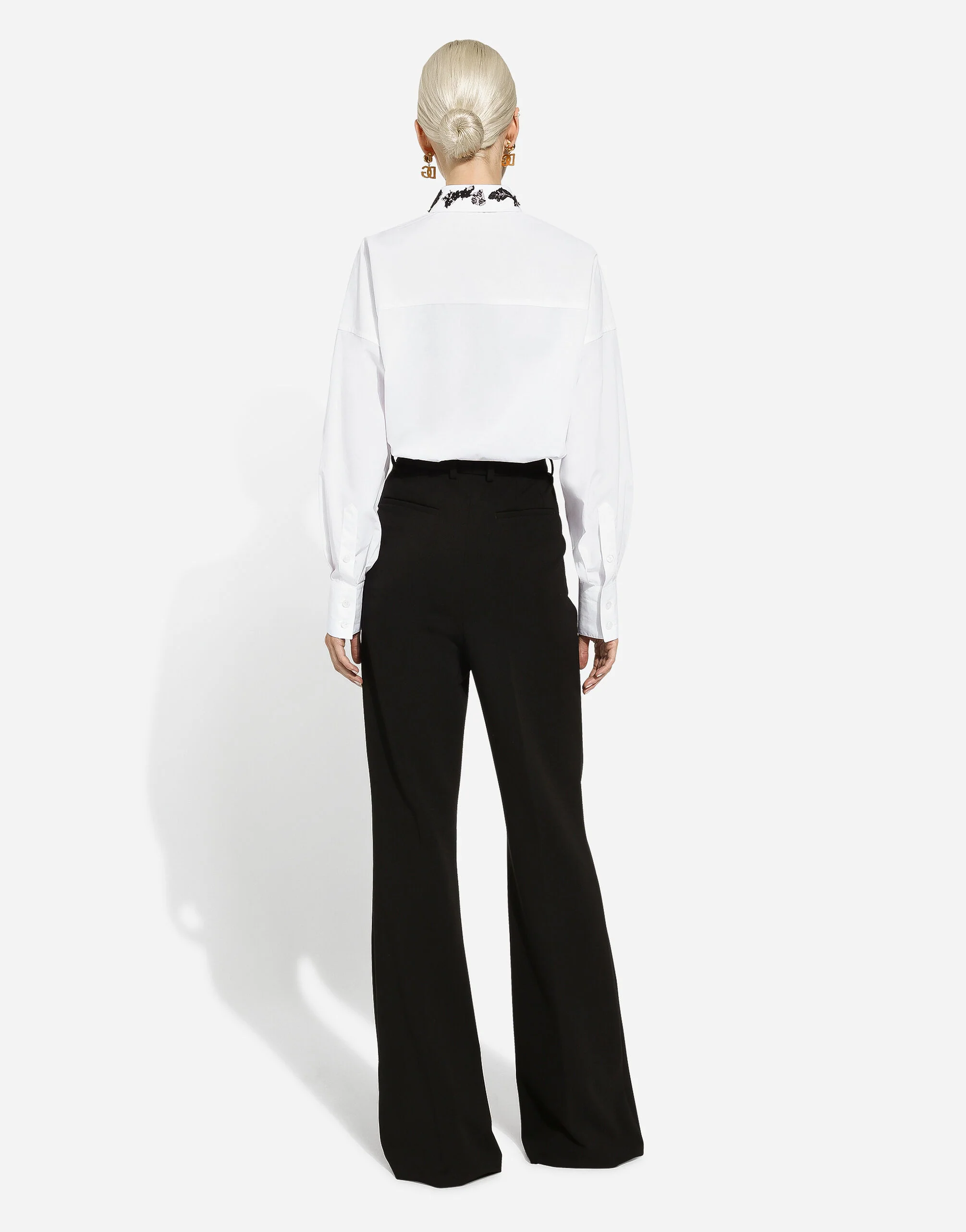 Oversize Cotton Shirt with Lace Appliques (Final Sale) - Image 2