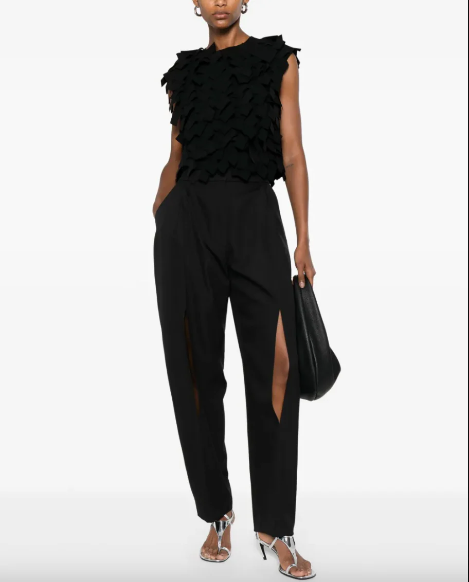 Pants with Vertical Slit Knees - Image 2