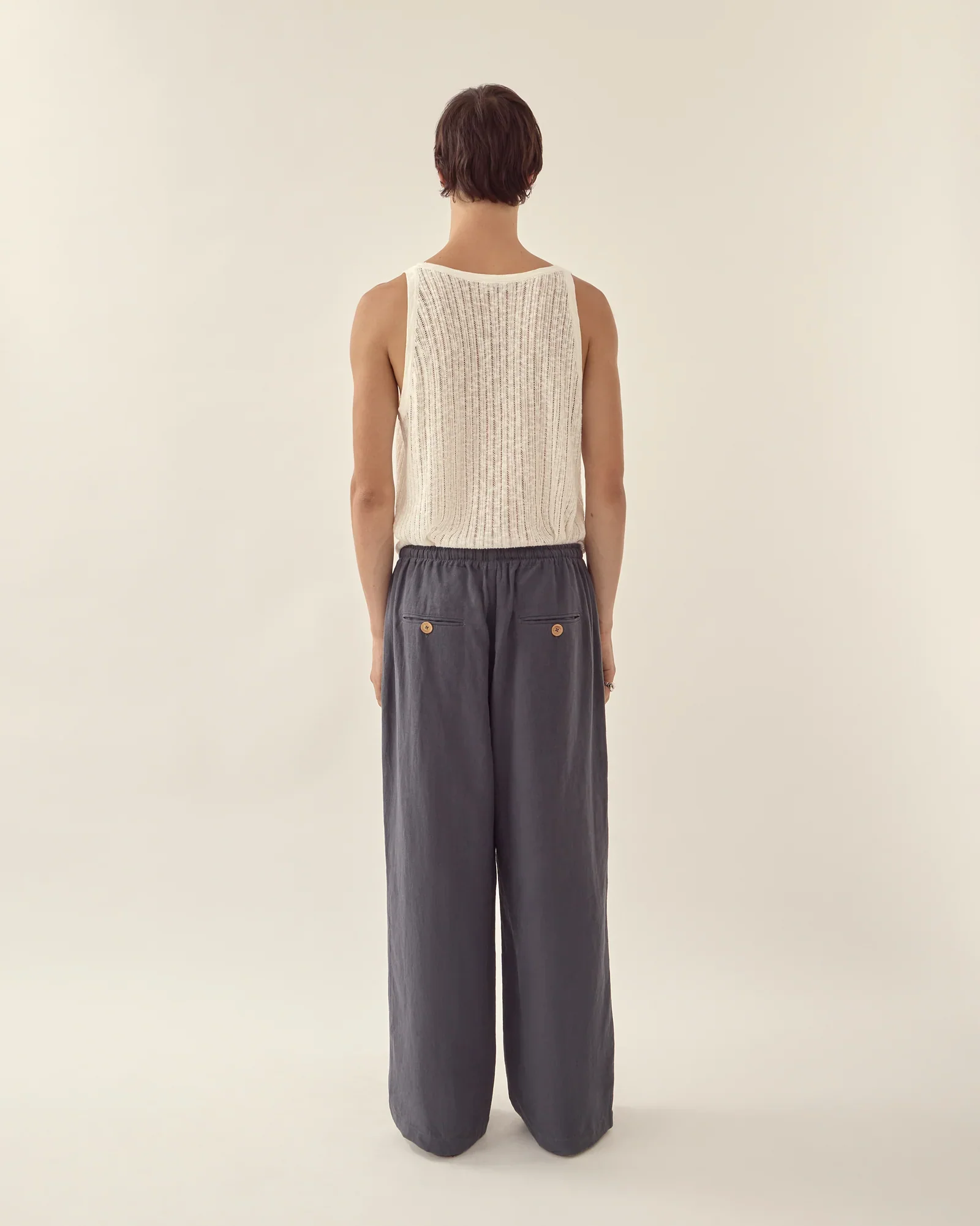 Pointelle knit Tank White - Image 3