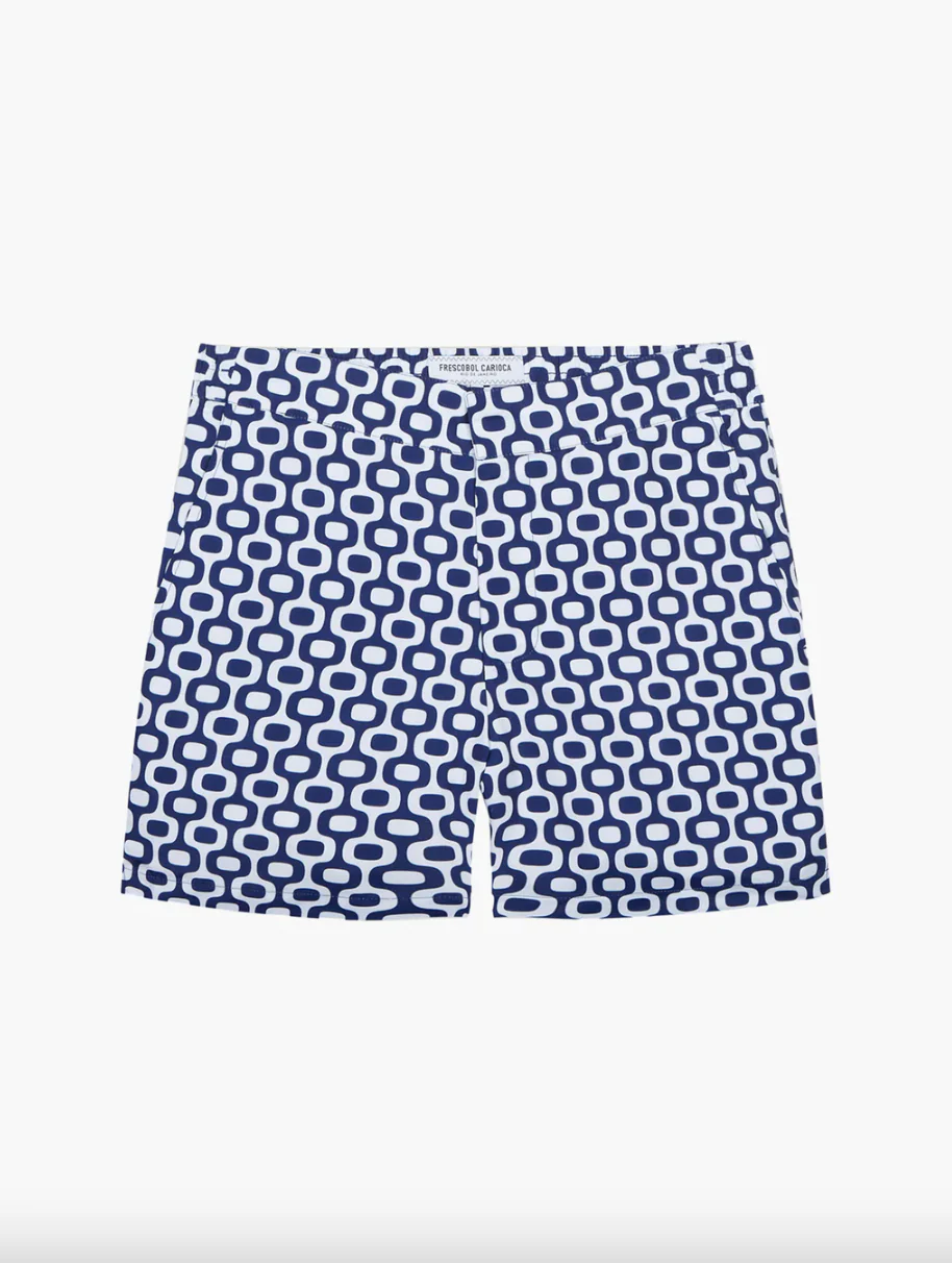 Porto Swim Shorts Ipanema Large Print Navy (Final Sale) - Image 2
