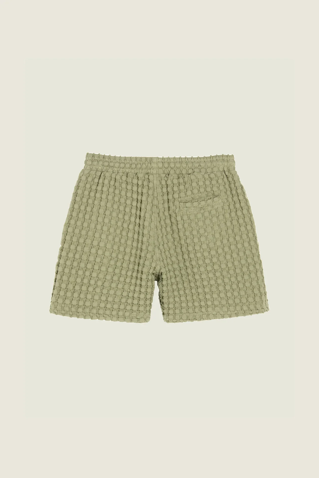 Dusty Green Porto Waffle Shorts - Image 4