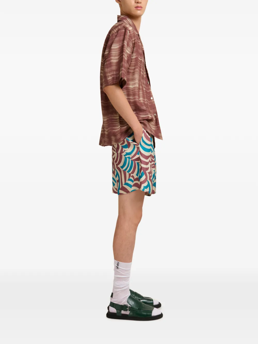 Printed Yoyo Viscose Twill Tobacco - Image 2