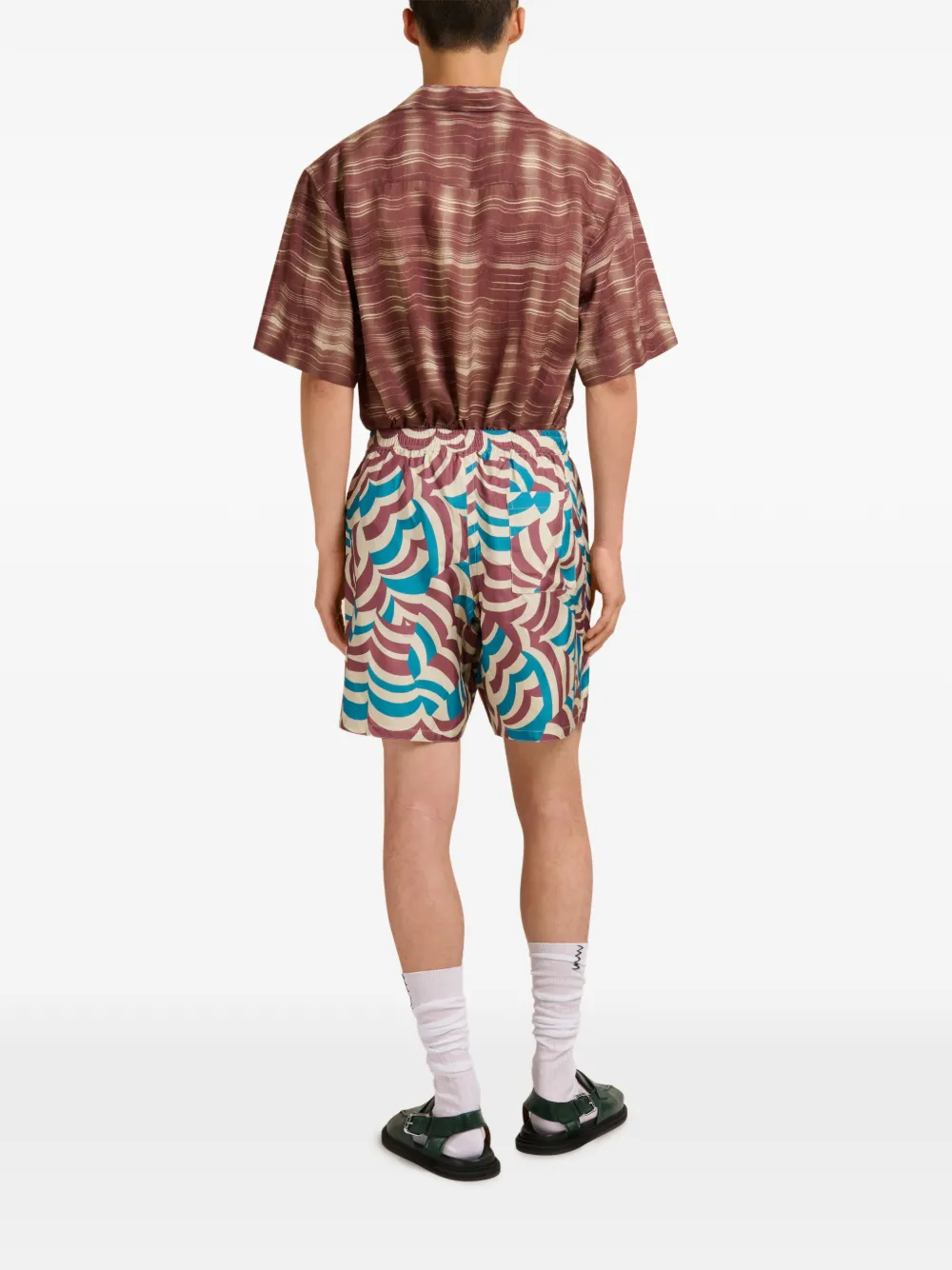 Printed Yoyo Viscose Twill Tobacco - Image 3