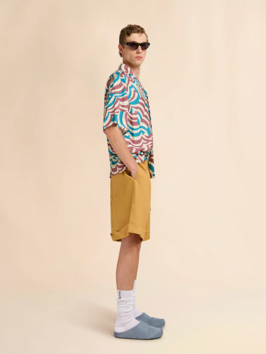 Printed Yoyo Viscose Twill Tobacco - Image 3