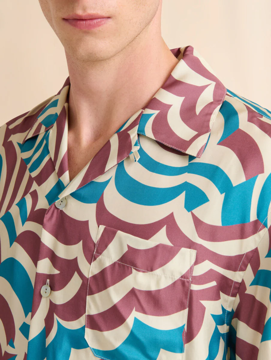 Printed Yoyo Viscose Twill Tobacco - Image 5