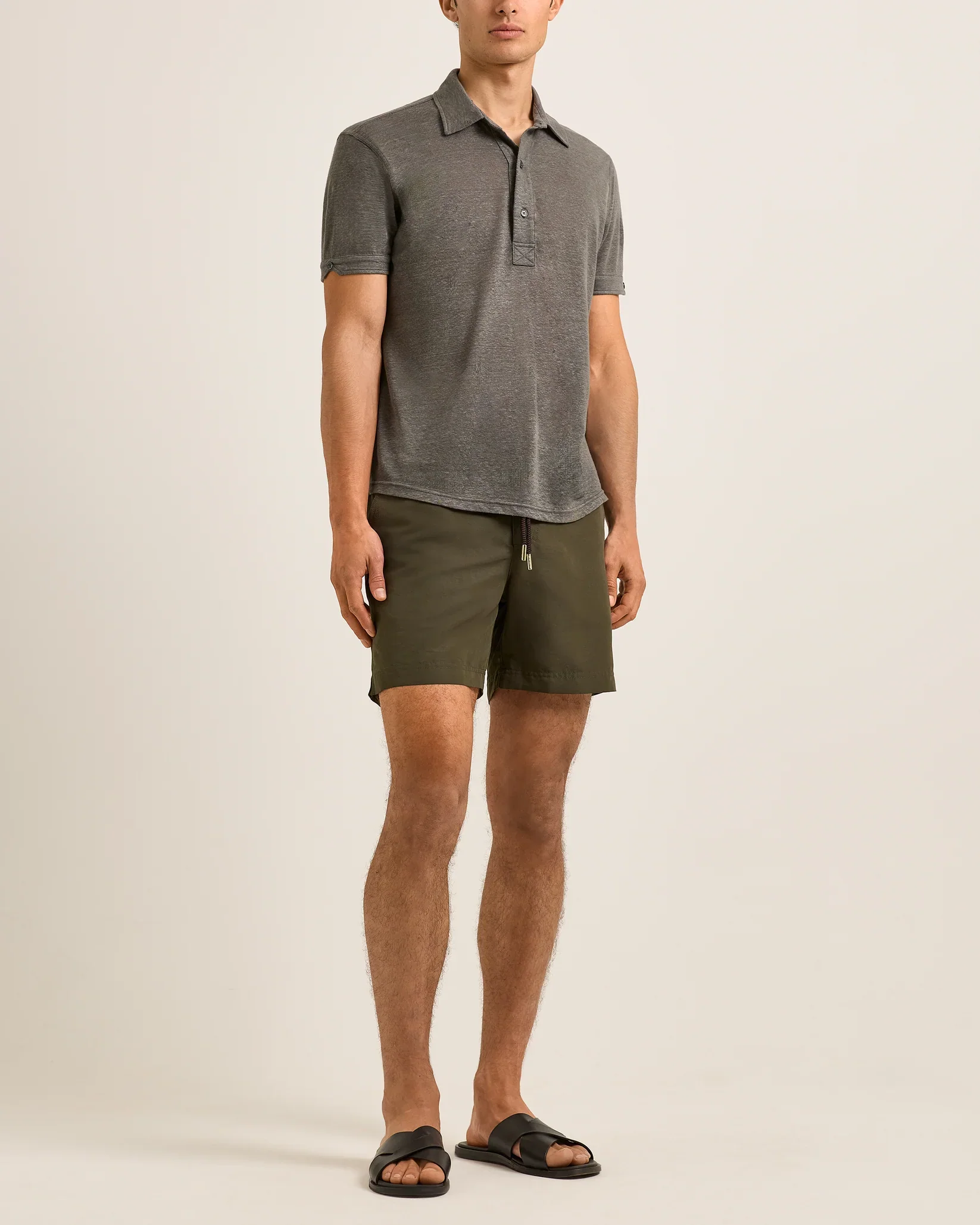 Sebastian Linen Polo Elephant Grey - Image 2