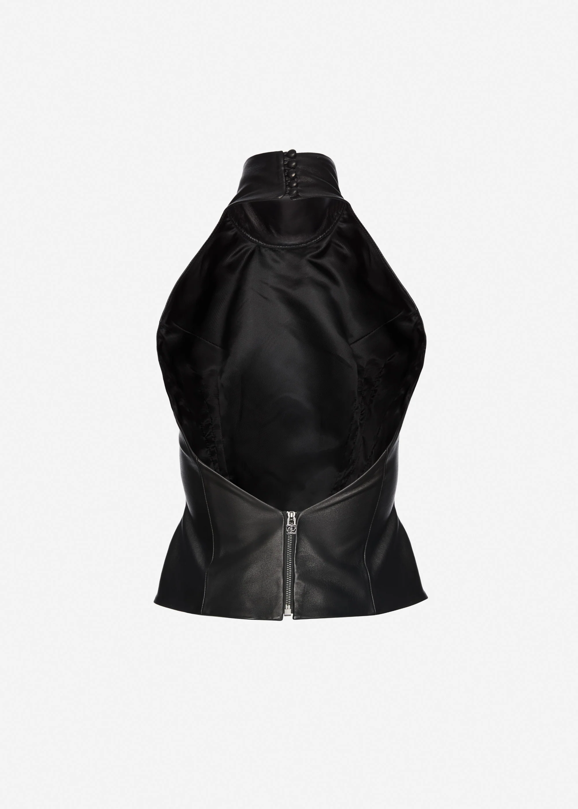Leather Blouse 30 Black - Image 2