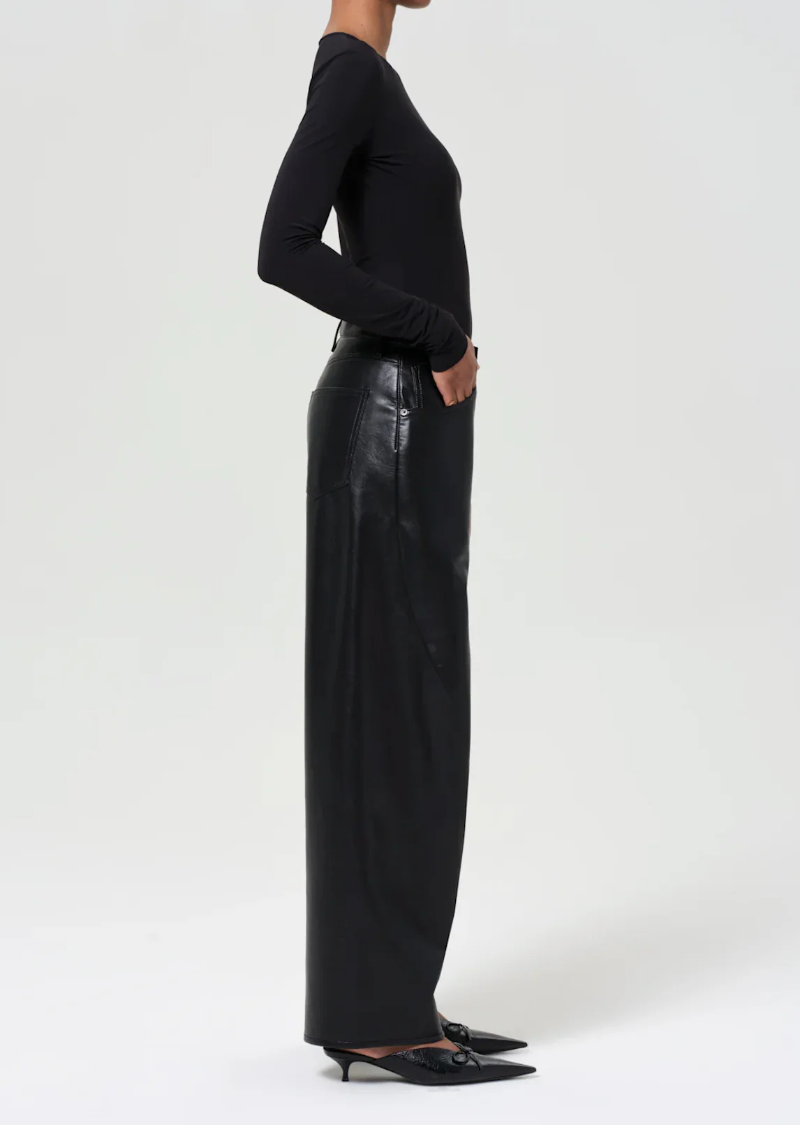 Recycled Leather Twist Jean (Final Sale) - Image 3